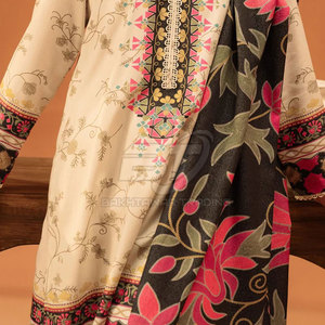 Ensemble pakistanais pour femmes en coton/polyester, chemise, pantalon et dupatta imprimés, 3 pièces, design personnalisé - Product Image 3