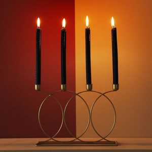 Modern Black Metal Geometric Cubic Pillar <b>Candle</b> Holder Wedding Table Centerpiece Home Decoration Items Luxury Minimalist Art Up - Product Image 6