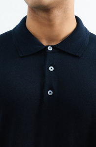 Polo de punto en blanco personalizado para hombre al por mayor, Polo de manga corta informal de punto de algodón, nuevo verano a la moda, color sólido - Product Image 3