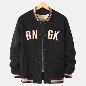 Chaqueta universitaria de alta calidad con mangas Reglan, chaqueta con letras de lana de cuero, venta al por mayor y personalizada - Product Image 3