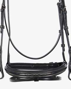 Bride en cuir de dressage équin de qualité supérieure avec muserolles anatomiques suédoises cristaux personnalisables équipement de cheval - Product Image 5