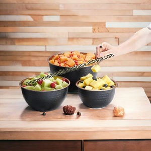 Vente en gros de luxe de haute qualité bol à mélanger à marteau manuel bol de service rond pour salade de fruits et plus encore - Product Image 2