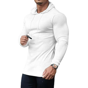 Wholesale Custom <b>Men's</b> Slim Fit Hoodie Best Quality Gym Sport Shirt Custom Embroidered Logo - Product Image 1