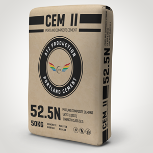 CEM II 52.5N - ATZ CEMENTO PORTLAND buen precio 50kg bolsa Jumbo bolsas y personalizado disponible de materiales de construcción - Product Image 1