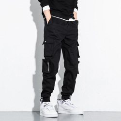 Logo personnalisé OEM Pantalon de jogging taille haute en éponge française pour hommes, coupe fuselée, style utilitaire décontracté avec poche - Product Image 3