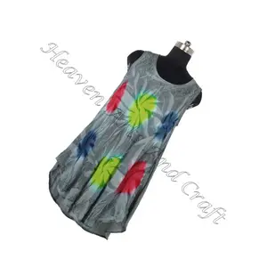Jaipur Based Tie & Dye Rayon Umbrella Dress Exporters & Suppliers New attractive tie dye long open maxi dress for ladies