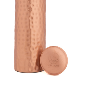 Eco-Friendly Reusable Classic <b>Large</b> Capacity Copper Water Bottle Traditional Indian Ayurvedic Design Home Office Outdoor Use - Product Image 4