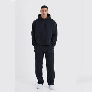 Survêtement en polaire vierge pull surdimensionné uni de haute qualité pour hommes survêtement de jogging personnalisé - Product Image 1