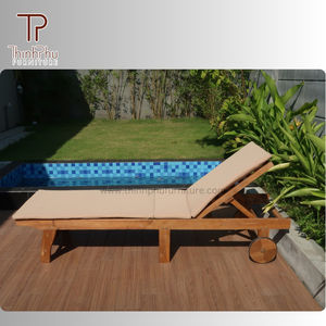 Lit de repos en bois écologique Chaise longue pour l'extérieur pour les villas Plages Jardins Piscines Cours - Product Image 5