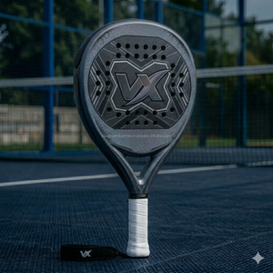 Raqueta de Pádel Ligera y Portátil con Forma de Diamante, de Carbono Negro 18K, Duradera, Impermeable, de EVA, para Tenis Recreativo, Personalizable - Product Image 6