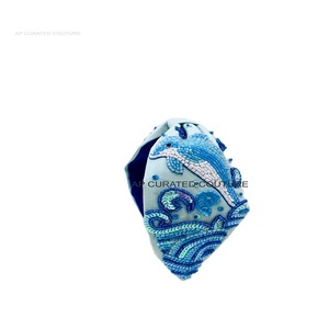 Luxury Hand-Sewn Embroidered Beaded Turban Fashionable Style Hairbands for <b>Women</b> Made in India Wholesale Price Accessory - Product Image 2