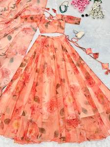 ผ้าโปร่งบางเนื้อนิ่มผ้าโปร่งบางสำหรับผู้หญิงพิมพ์ลายดอกไม้งานปาร์ตี้งานเทศกาลงานเทศกาลล่าสุด - Product Image 2