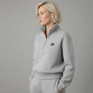 Logo personnalisé brodé Ensemble Sweat-shirt décontracté pour femme - Product Image 3