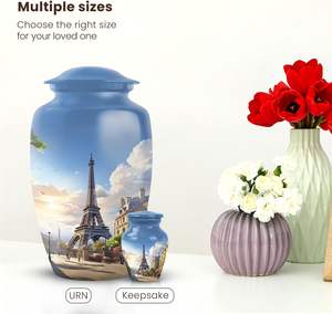 Urnas de cremación de la ciudad de París para hombres, cenizas, urnas de entierro masculinas para adultos, cenizas humanas, mujeres, cenizas únicas, tamaño personalizado - Product Image 4