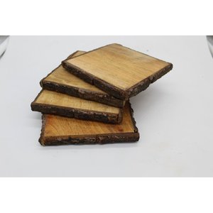 Sous-verres ronds en bois de mangue avec écorce d'arbre pour la maison table décorer sous-verres de tasse à thé avec couleur naturelle pour le prix de gros - Product Image 4