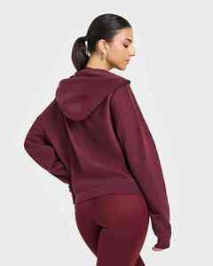 เสื้อครอปฮู้ดดี้ซิปผ้าฟลีซคอตตอน 100% พิมพ์ลายตามสั่งขายส่ง คุณภาพสูง ป้องกันขนร่วง ระบายอากาศได้ดี สำหรับผู้หญิง - Product Image 2