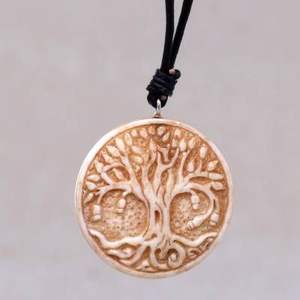 DIFFRANT Collar de marfil de imitación PANDANE Colgante de dientes de dragón Cool man Gargantilla Retro Joyería estilo tribal Collar de hueso - Product Image 4