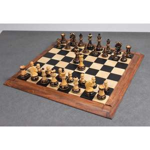 Tablero de Ajedrez de madera duradero y duradero hecho de madera de acacia con artesanía artística y atractivo visual - Product Image 1