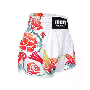 Vente en gros de shorts de boxe à la mode avec motif de planche respirante avec logo personnalisé vêtements d'entraînement Muay Thai et MMA - Product Image 2