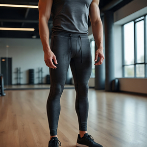 Ropa de compresión para correr para hombre, mallas, pantalones de secado rápido, pantalones con cordón alto, mallas para gimnasio y Fitness - Product Image 6