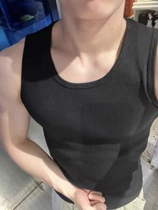 High Quality <b>Mens</b> Gym <b>Vest</b> Top <b>Mens</b> Gym Tank Top Custom Logo <b>Muscle</b> <b>Fit</b> Ribbed <b>Vests</b> Ribbed <b>Vest</b> <b>Men</b> - Product Image 4