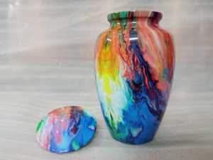 โกศบรรจุอัฐิสำหรับคนรักสิ่งแวดล้อม ทำจากอะลูมิเนียมสีฟ้าคราม งานฝีมือศิลปะสุดหรู สำหรับบรรจุอัฐิมนุษย์ ขายส่ง - Product Image 2