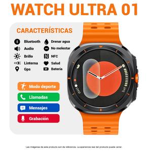 ไมโครแวร์ อัลตร้า 01 เอชดี AMOLED 10 บาร์กันน้ำ IOS/แอนดรอยด์สมาร์ทวอทช์เครื่องชาร์จแม่เหล็กแบบเปลี่ยนได้ 3 รูปแบบอัตราการเต้นของหัวใจ - Product Image 2