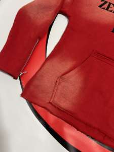 Sweat-shirt évasé d'hiver pour hommes Sunfaded Acid Wash Hoodie Sweatpants Jogger Broderie Patches Print Broder Stitch Tracksuits - Product Image 4