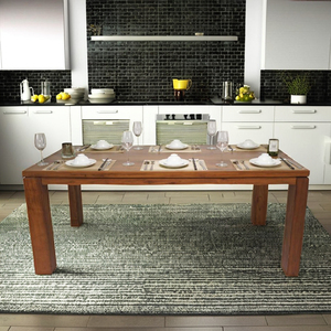 Mesa de cocina acabado liso borde vivo rico marrón hecho en Vietnam resistente a los arañazos resistente y resistente | WT505P6 - Product Image 6