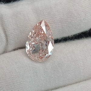 ลูกแพร์เพชรสีชมพูสำหรับตัดได้รับการรับรองจากแล็บเพชรสีชมพู hpht/cvd สำหรับเครื่องประดับและการทำของขวัญแหวน - Product Image 1