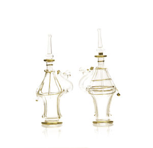 ขวดน้ำหอมแก้วฟาโรห์อียิปต์สุดหรู | ขวด attar ทาสีทอง24K | ขายส่งทำด้วยมือ - Product Image 5