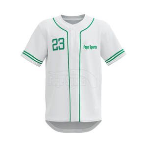 Maillot de baseball respirant à col en V pour homme FOGE SPORTS, best-seller, 100 % polyester, couleurs personnalisées, noms d'équipe, vêtements professionnels - Product Image 1