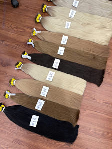 2025 mejor venta de cabello crudo vietnamita Color recto extensiones de cabello humano a granel al por mayor sin enredos sin desprendimiento para trenzar - Product Image 5