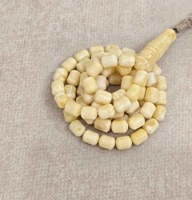 Tasbih islamique en cristal d'ambre en résine personnalisable de 10 mm, chapelet musulman, perles de prière, fait à la main, cadeau écologique