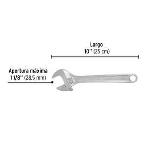 6 Clé à molette (perruche) 10 'chrome, Pretul - Product Image 4