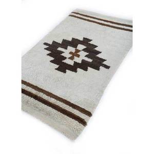 Tapis en laine ivoire Zuri noués à la main avec motif géométrique pour la maison, le salon, le couloir, l'entrée et la chambre - Pae-304 - Product Image 2