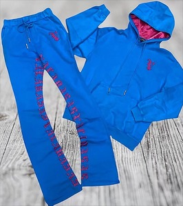 Conjunto de chándal y pantalones de chándal holgados de gran tamaño para hombre, conjunto de Sudadera con capucha y pantalones de chándal, estilo informal estampado para seguimiento de verano - Product Image 5