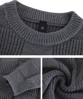 Pull à col rond de haute qualité, pull ample à col roulé pour homme