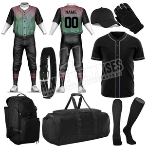 Kit de uniforme de béisbol de talla grande Hecho de poliéster Paquete completo Ropa deportiva Club Entrenamiento Conjuntos de uniformes de softbol para equipo de adultos - Product Image 4