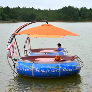 Party Grill Multifunctional Floating Barbecue Restaurant Donut Boat for Sale