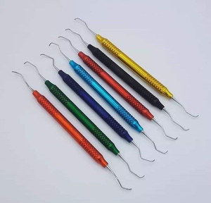<b>Dogmatic</b> International 7 Piece Gracey Curette Set Multi-Color Stainless Steel Manual Power Source Dental Instruments CE - Product Image 1
