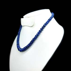 สร้อยคอแซฟไฟร์สีน้ำเงินธรรมชาติทรงกลมไล่ระดับ (6-11 มม.) - Product Image 5
