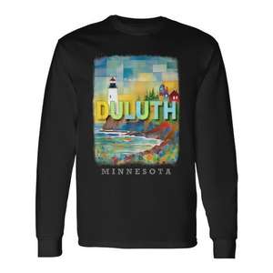 Camiseta Polo Promocional de Manga Larga Duluth Minnesota MN Lakeside Tranquility SD221 - Product Image 1