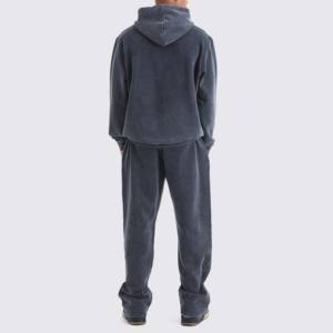 Chándal de chándal unisex informal XXL vintage lavado con ácido, ropa de calle de talla grande, pantalones de chándal con capucha, conjuntos de chándal elásticos sólidos - Product Image 4