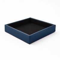 Plateau en cuir PU Elite Aura avec base en velours, plateau de présentation de fruits secs artisanal de luxe pour paniers-cadeaux, plateau de rangement