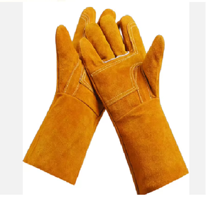 Usine Heavy Duty Construction Travail Enfants Paume En Cuir Toile Manchette De Sécurité Tig Gants De Soudage Vendre Des Gants De Travail - Product Image 4