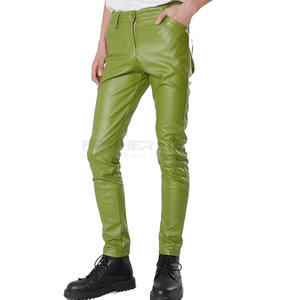 Pantalones de cuero ajustados a la moda para hombre, ropa informal, pantalones de cuero originales de la mejor calidad para hombre - Product Image 2
