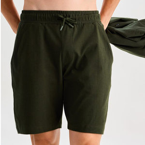 Conjunto de dos piezas de verano para hombre, novedad de 2026, colores sólidos en stock, conjuntos de camisas y pantalones cortos para hombre - Product Image 4