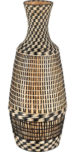 Vase tissé rustique de plancher de Vietrustic vase de jonc de mer de cadeau pour la décoration de chambre à coucher - Product Image 3