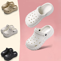 Vente en gros de sabots en EVA à semelle épaisse de style simple pour femmes, vente chaude, antidérapants, résistants à l'usure, chaussures de jardin pour jeunes femmes